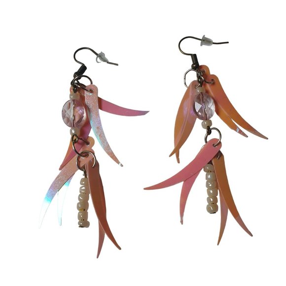 Handmade By Donovan Earrings Fashion Bead Dangle Artisan Upcycled Twice Loved - Picture 2 of 4